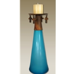 19" Cone Glass Cross Candle Holder