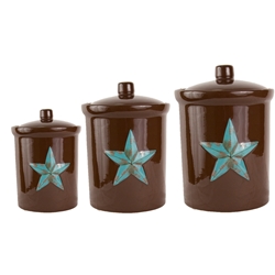 Turquoise Star Canister Set